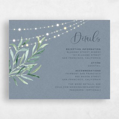 Slate, Blue Wedding Enclosure - Saranac