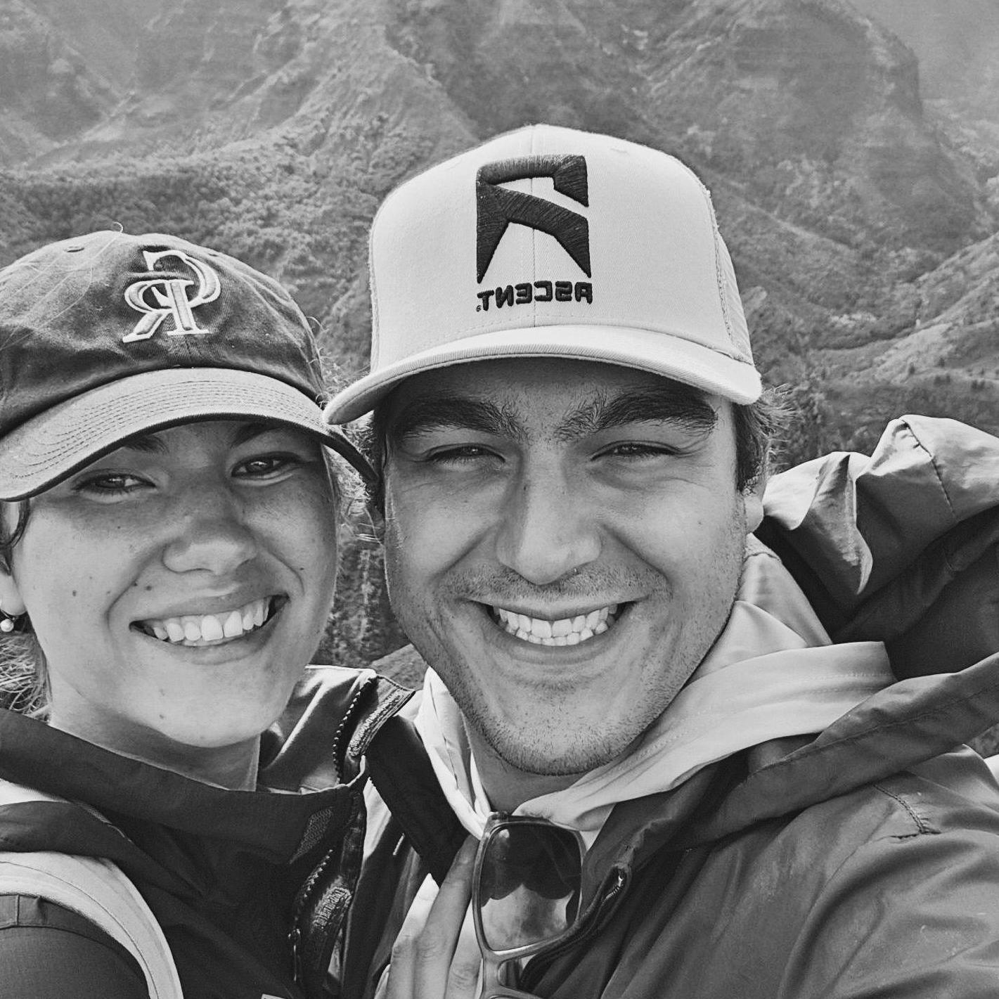 First photo after proposing at Waimea Canyon in Kauai