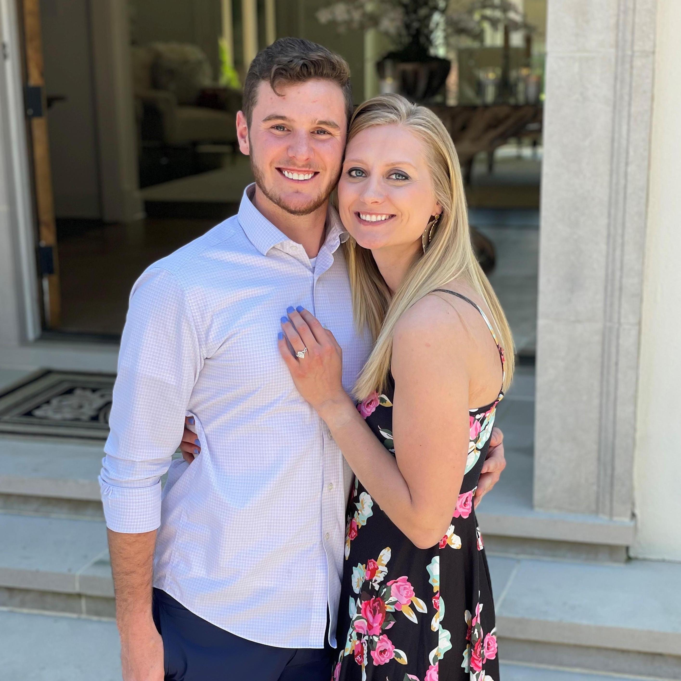 Just engaged! Taken at Easter brunch right after Taylor's proposal