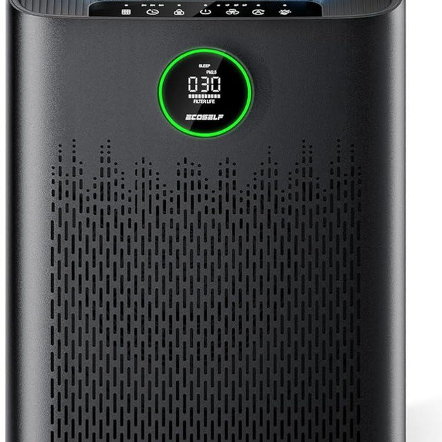 Air Purifiers for Home Large Room, with Smart Mode, Cover Up to 2400 Ft², PM2.5 Air Quality Display, 22dB Sleep Mode, Aromatherapy with 2X-Purification & 360°Air Outlet, HAP603, Black Matte