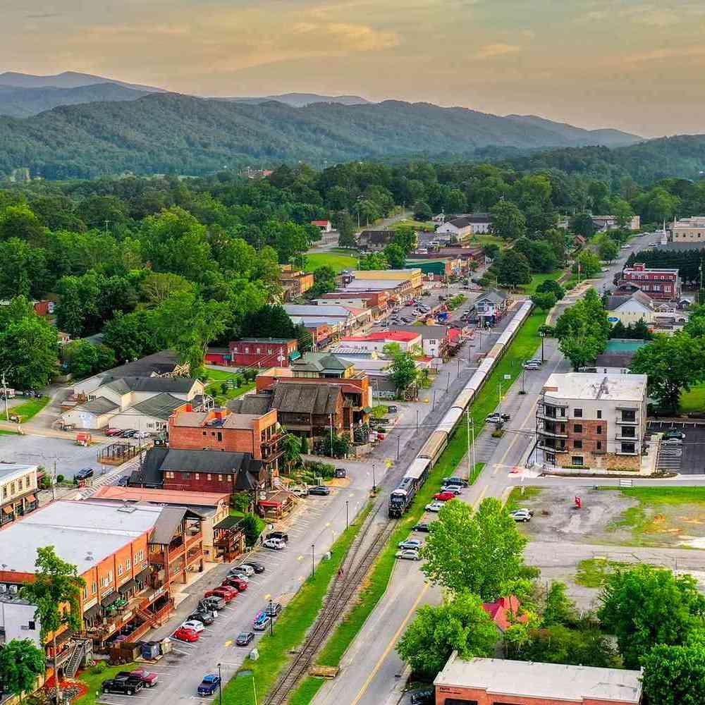 Downtown Blue Ridge - where we got engaged!