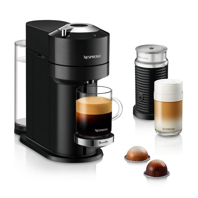 Nespresso Vertuo Next Premium by Breville with Aeroccino Milk Frother, Classic Black