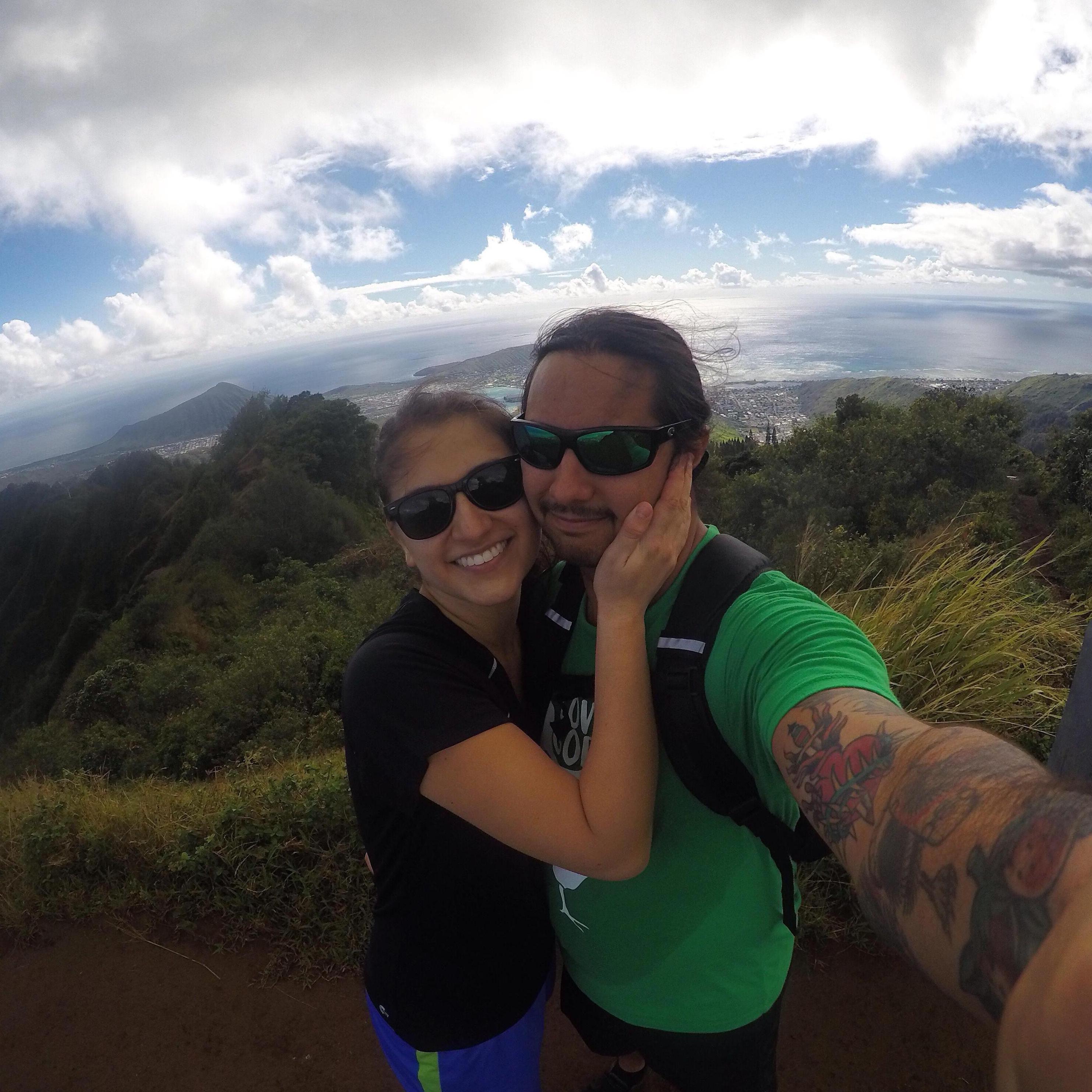 We spent our first anniversary together hiking in Hawaii.