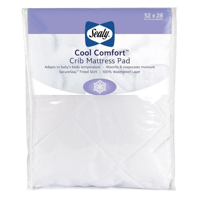 Sealy Cool Comfort Waterproof Crib & Toddler Mattress Pad