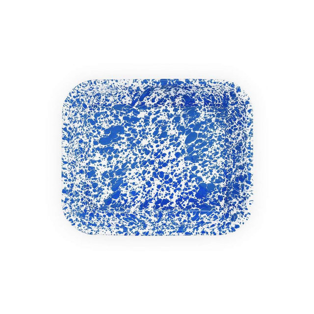 Enamelware Large Roasting Pan - Blue Marble