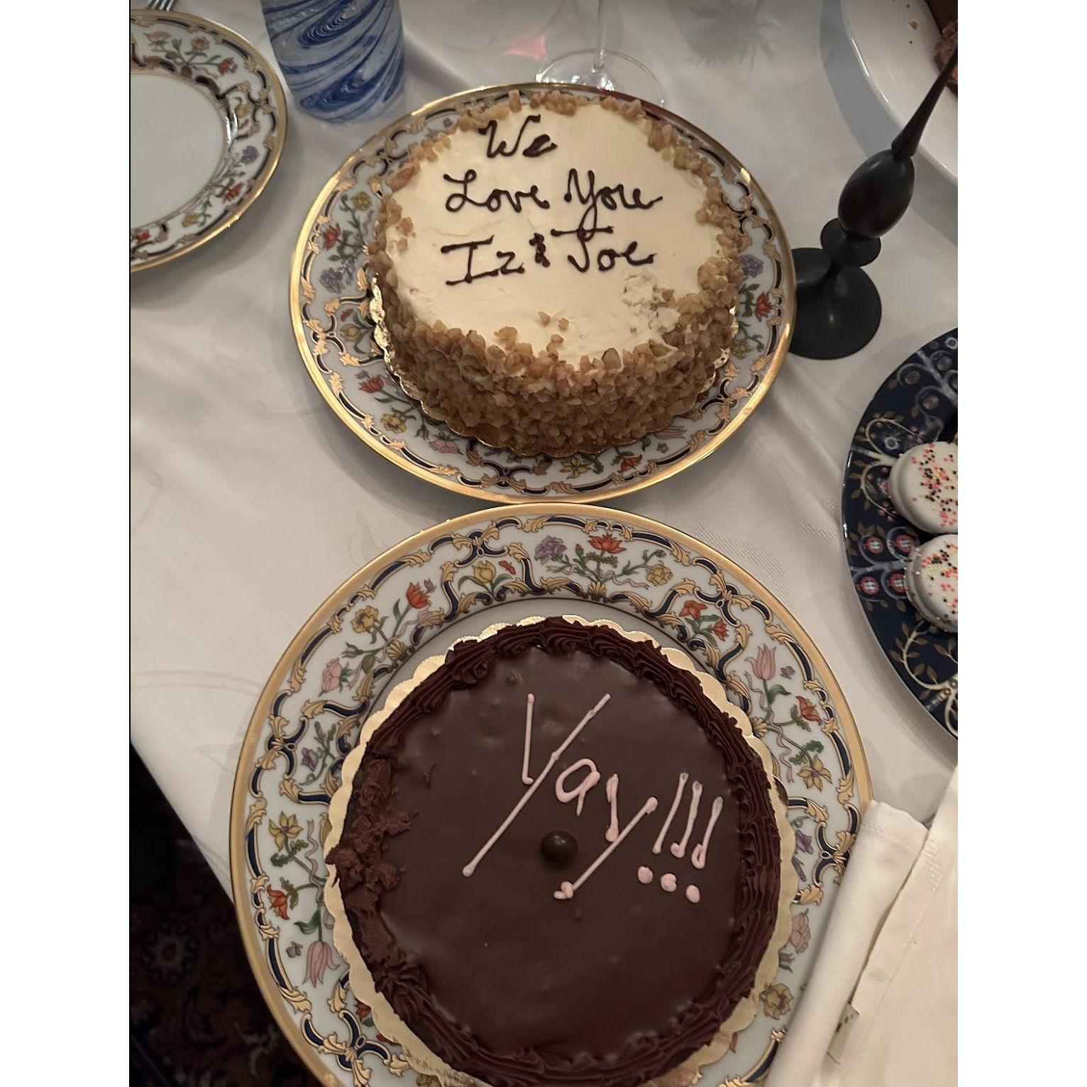 Our engagement celebration back on the east coast with the rest of the family!
