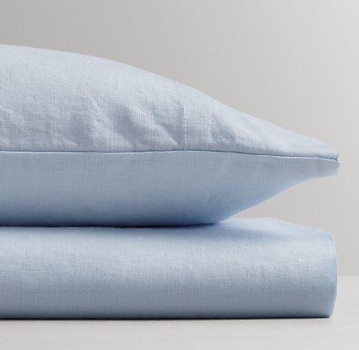 Washed Organic Linen Crib Fitted Sheet Set