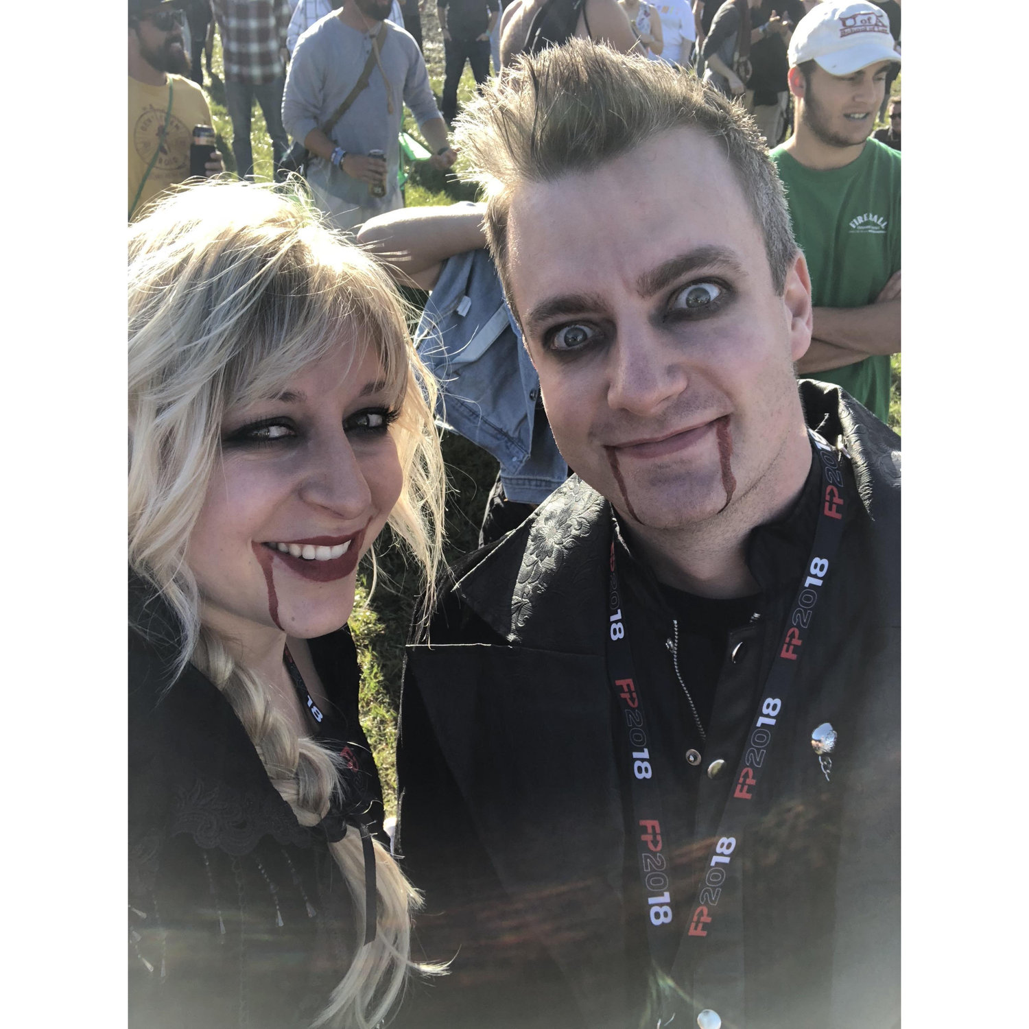 Dressed at vampires for VooDoo festival in NoLa