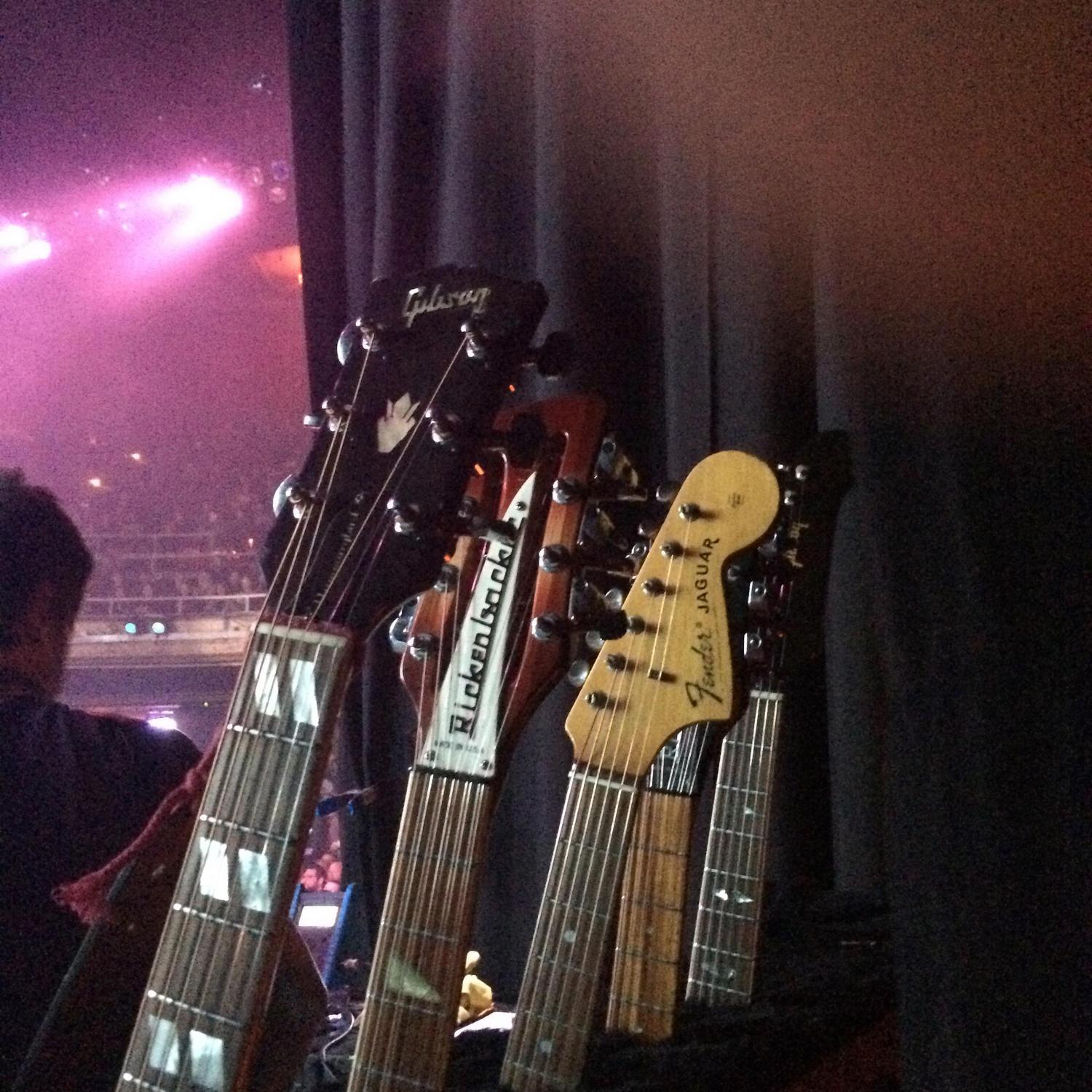 We got to party with the band backstage.  Turns out the encore is so you can run and pee before the final act.