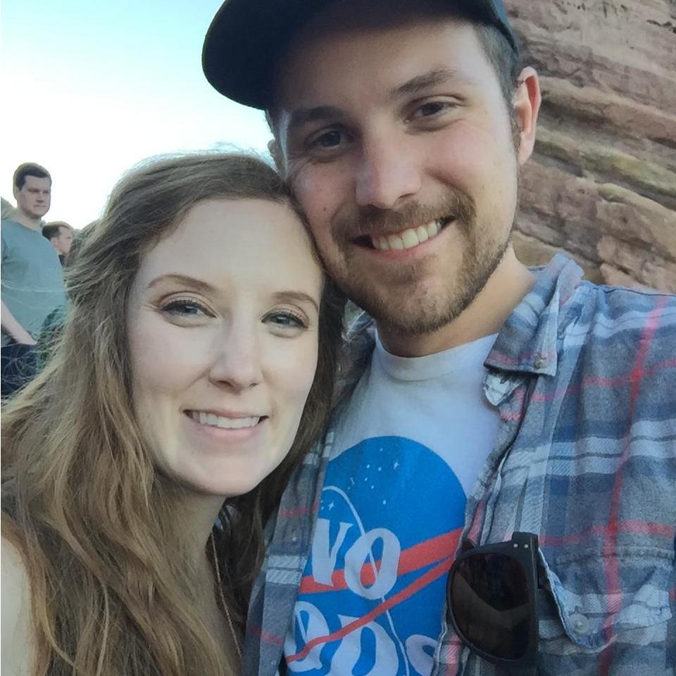 Our first of many concerts together at one of our favorite places on earth, Red Rocks.