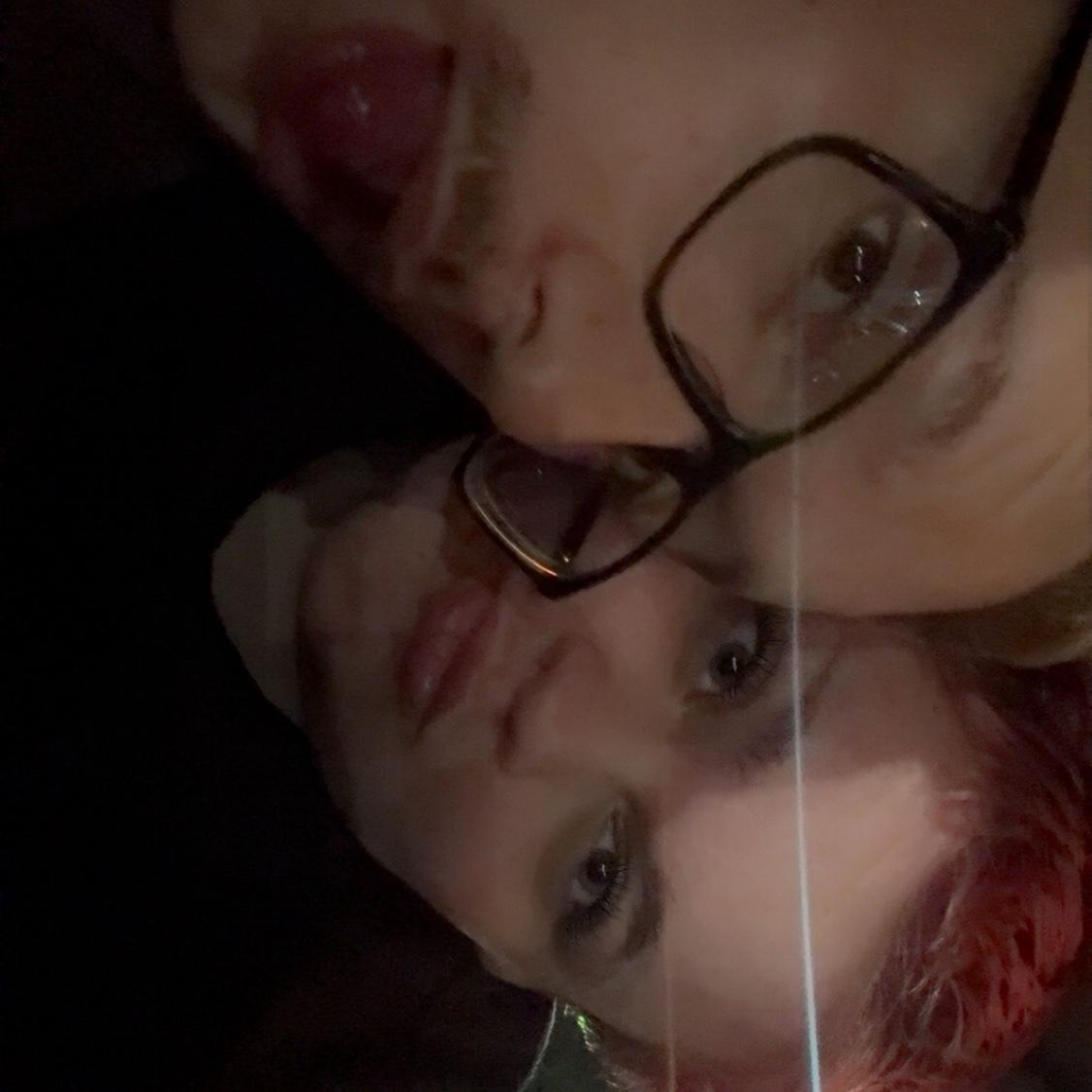 Us with our shaved heads together
