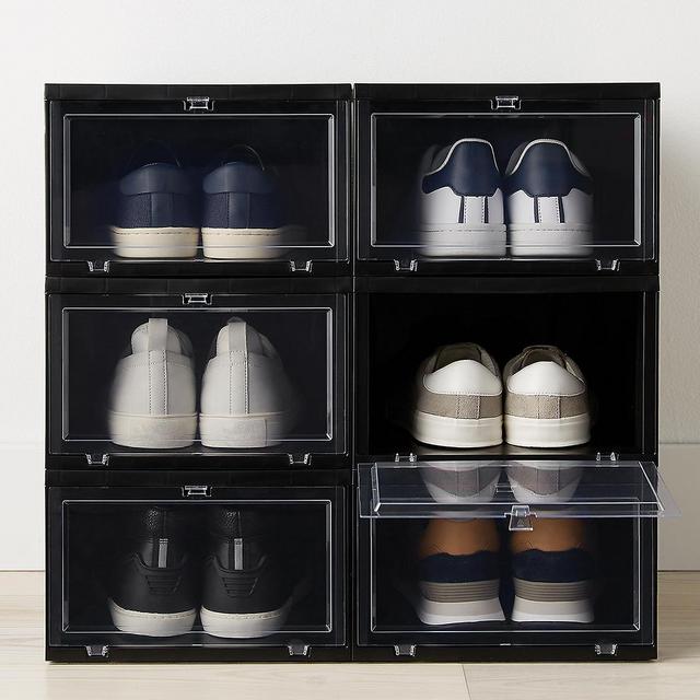 Best Value Case of 6 Large Drop-Front Shoe Box Translucent