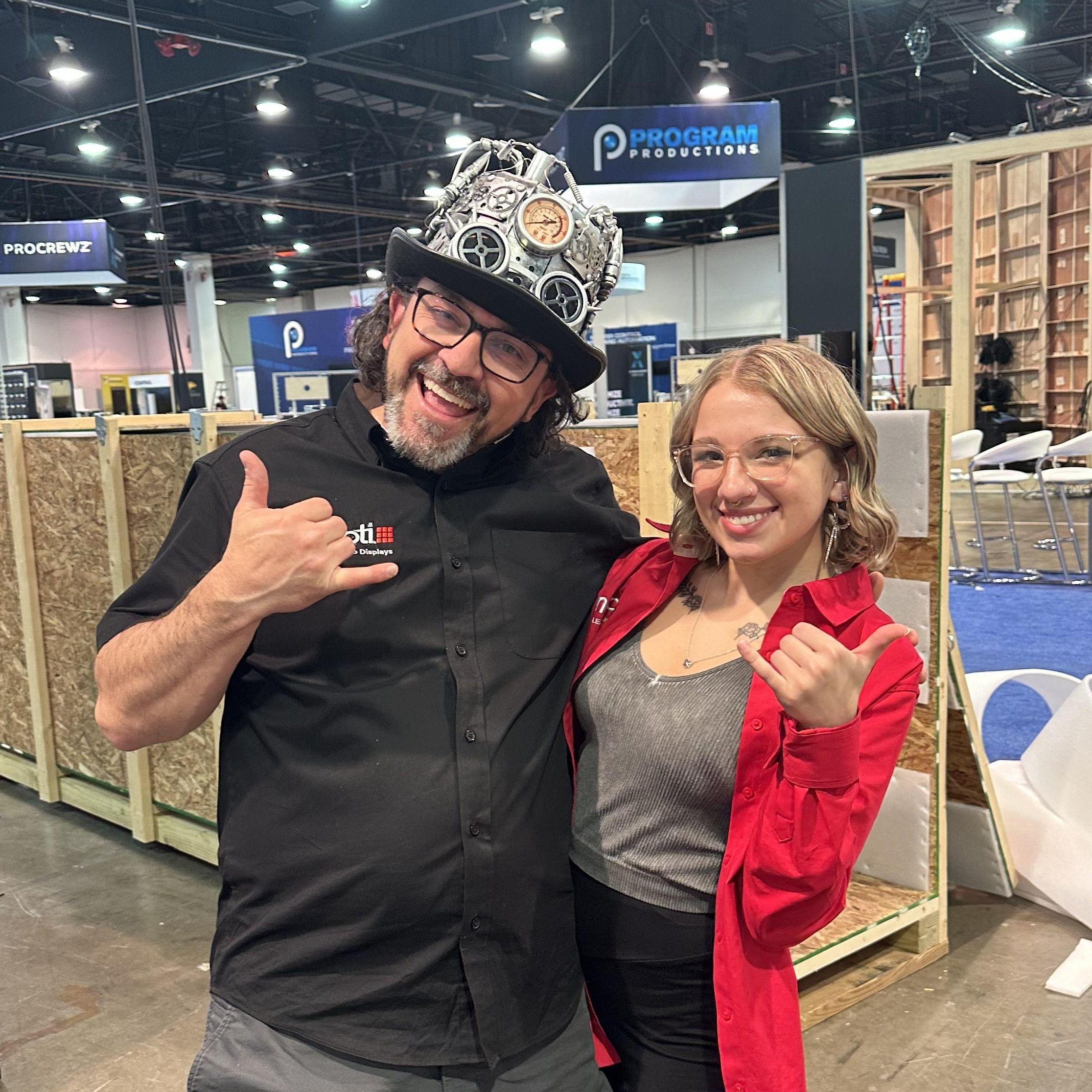 Derek and Sydney at NAB show in Vegas