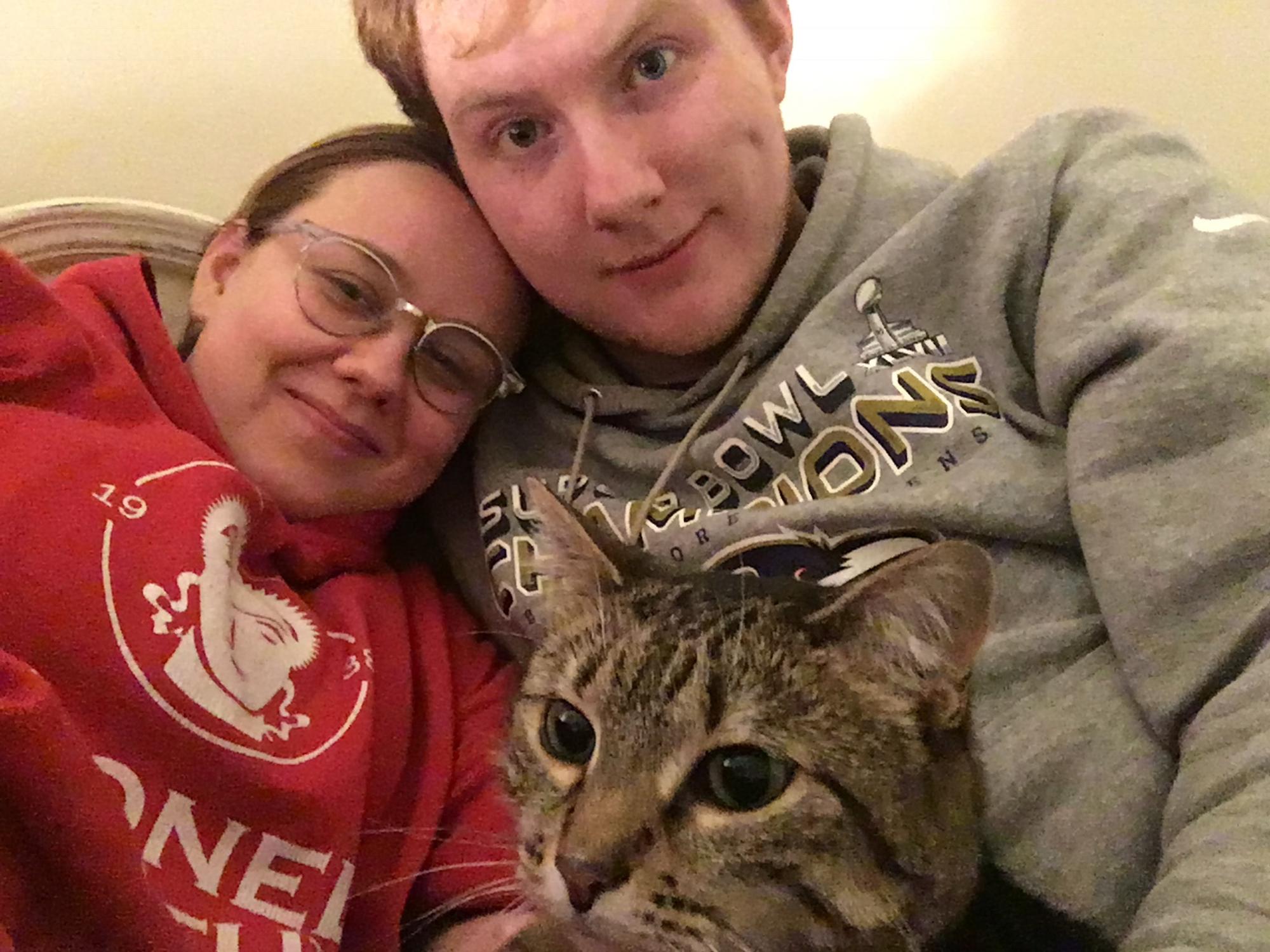 This photo was taken the third week of us being boyfriend and girlfriend! Hazel warmed up to Matt right away. January 21, 2019