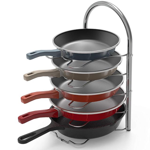 EP Family Corp. - Simple Houseware Kitchen Cabinet Pantry Pan and Pot Lid Organizer Rack Holder, Chrome