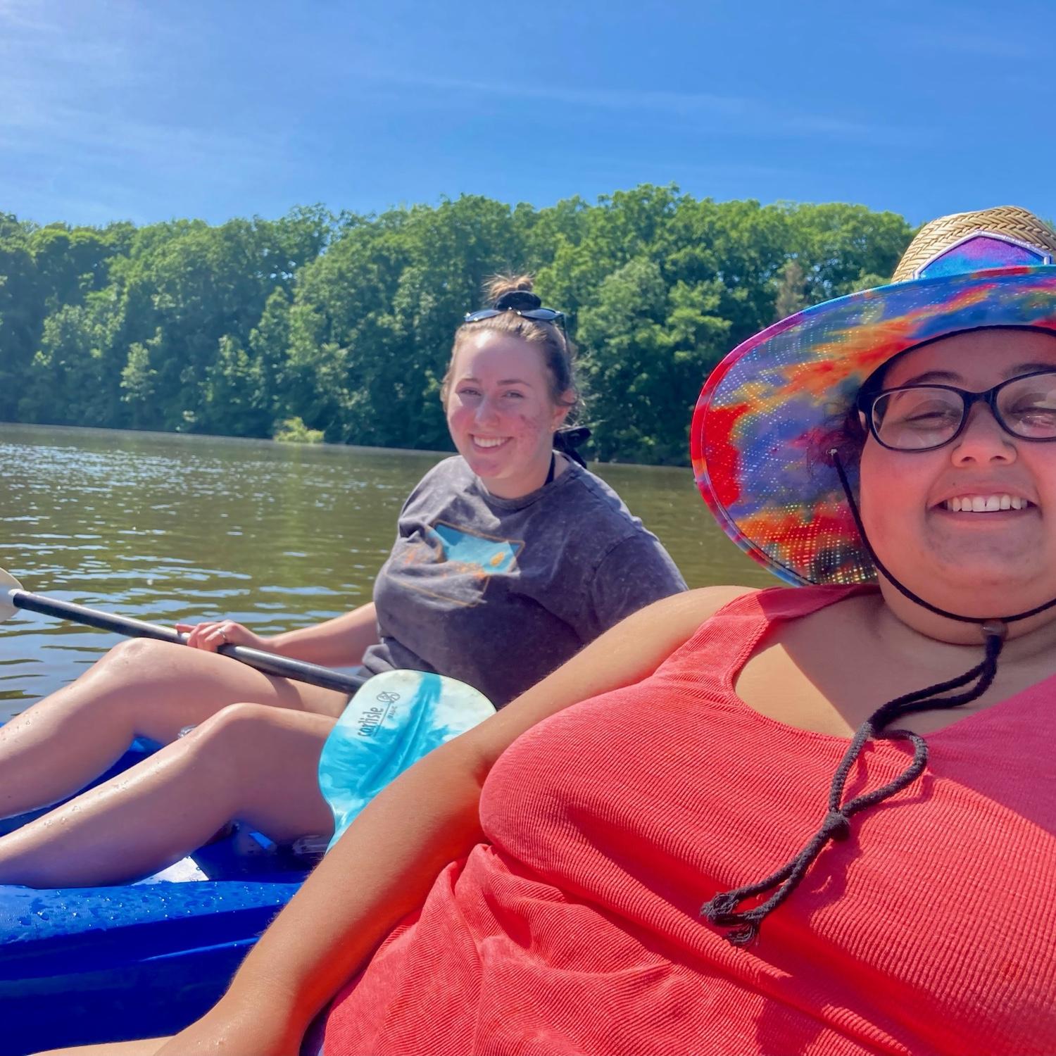 First time kayaking together