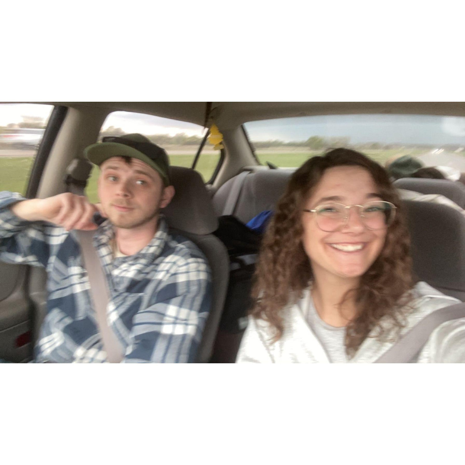 We were on our way to Omaha and had NASTY weather all around us the whole drive! We were pretty sure we were gonna get sucked up by a tornado