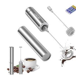 Milk Frother Handheld Coffee Frother Milk Foamer Drink Mixer | Silver