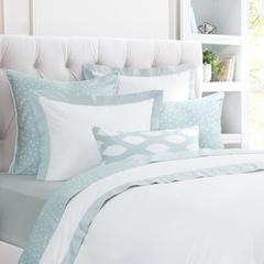 PORCELAIN GREEN LINDEN BORDER EURO SHAM