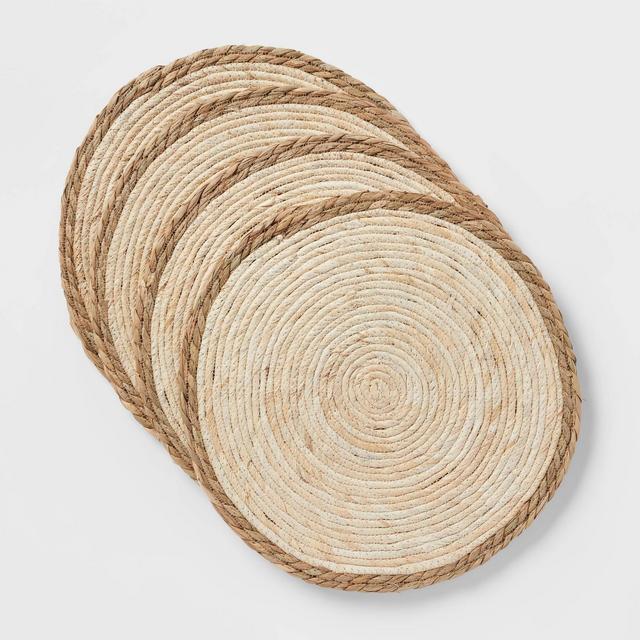 4pk Maize Natural Chargers - Threshold™