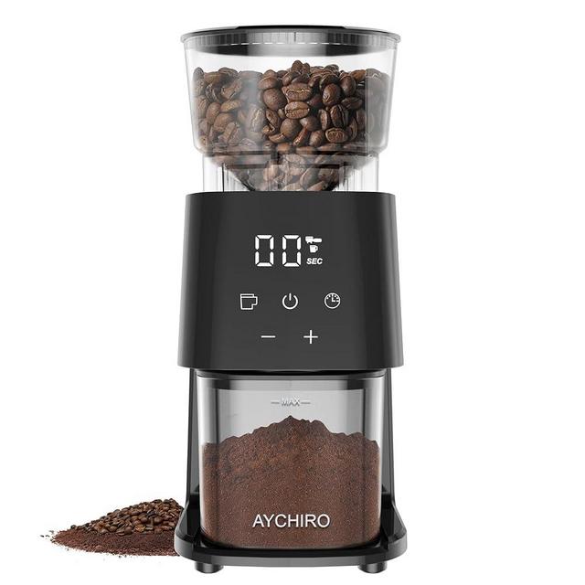 AYCHIRO Burr Coffee Grinder Electric, Adjustable Burr Mill with 30 Grinding Settings, Coffee Bean Grinder with Touchscreen, 2-12 Cups
