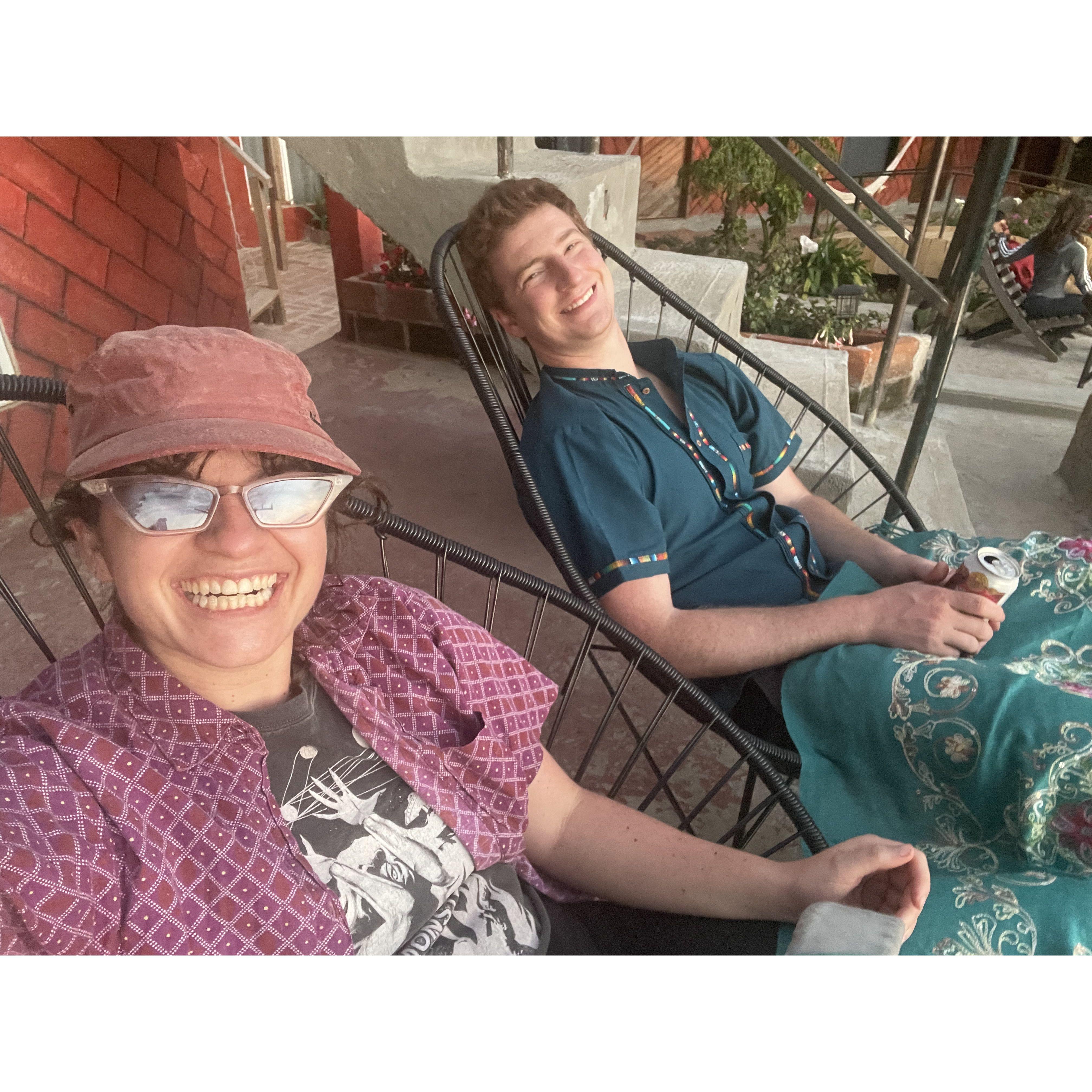 we shared chips and hot sauce with a little cat and watched the sun set