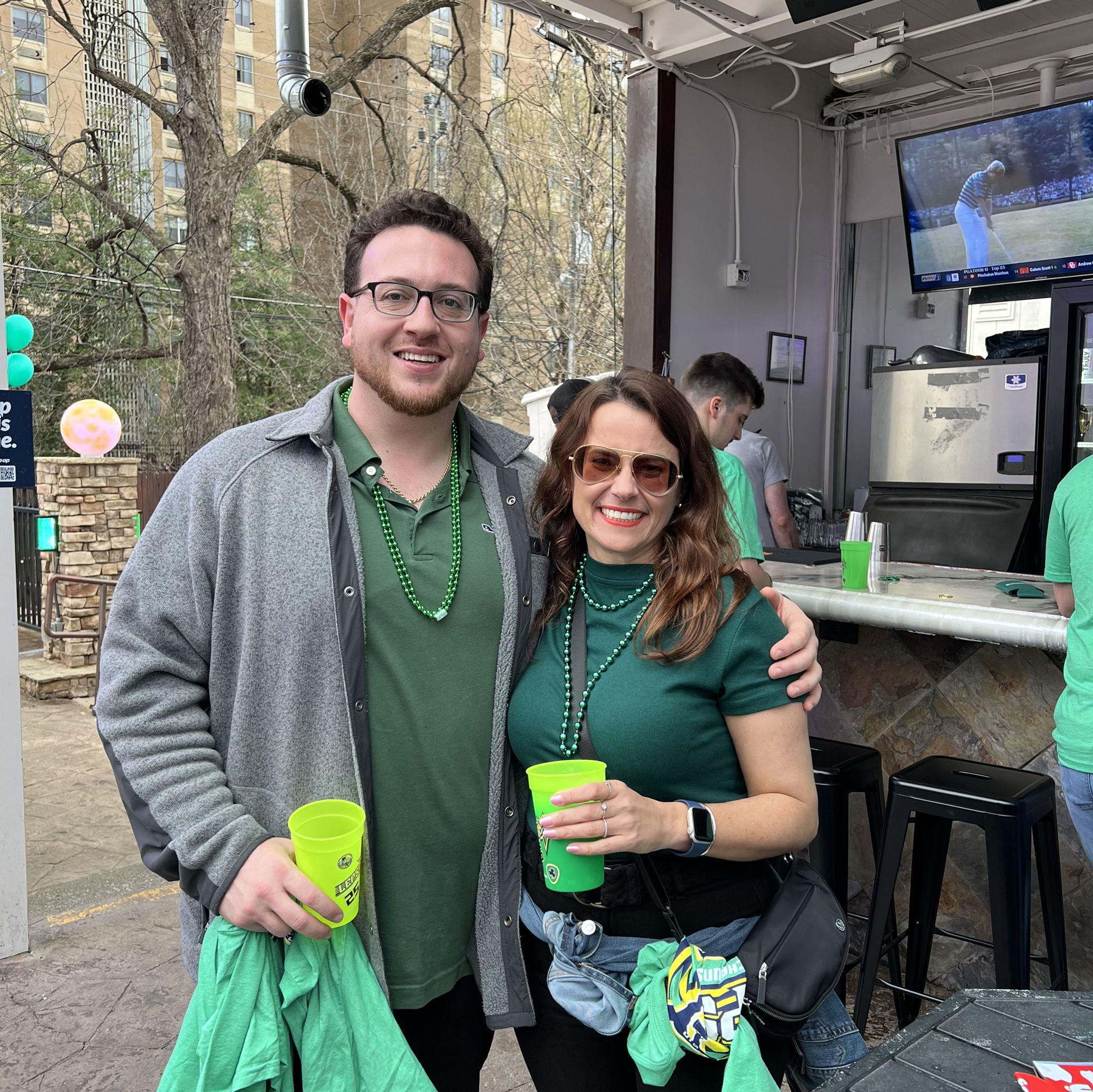 Celebrating Saint Patrick's Day.