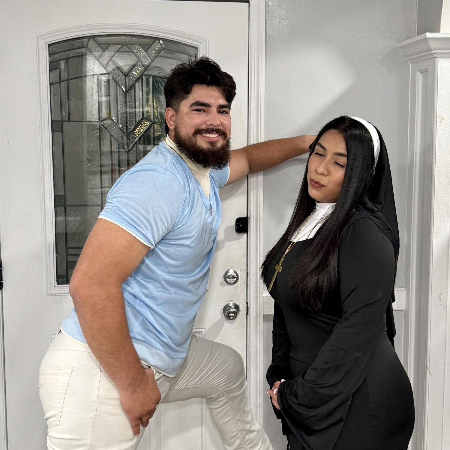 Tony had been wanting to dress up as nacho libre for Halloween and finally did in 2023 🤣🤣🤣