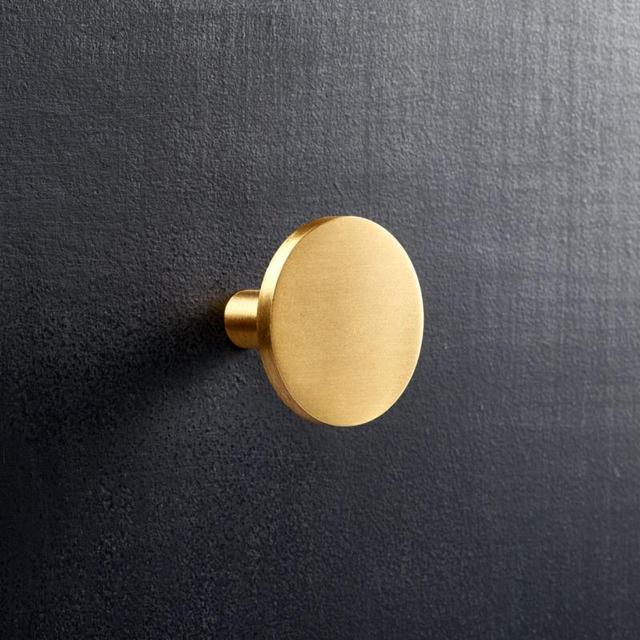 CB2 Circle Brushed Brass Knob