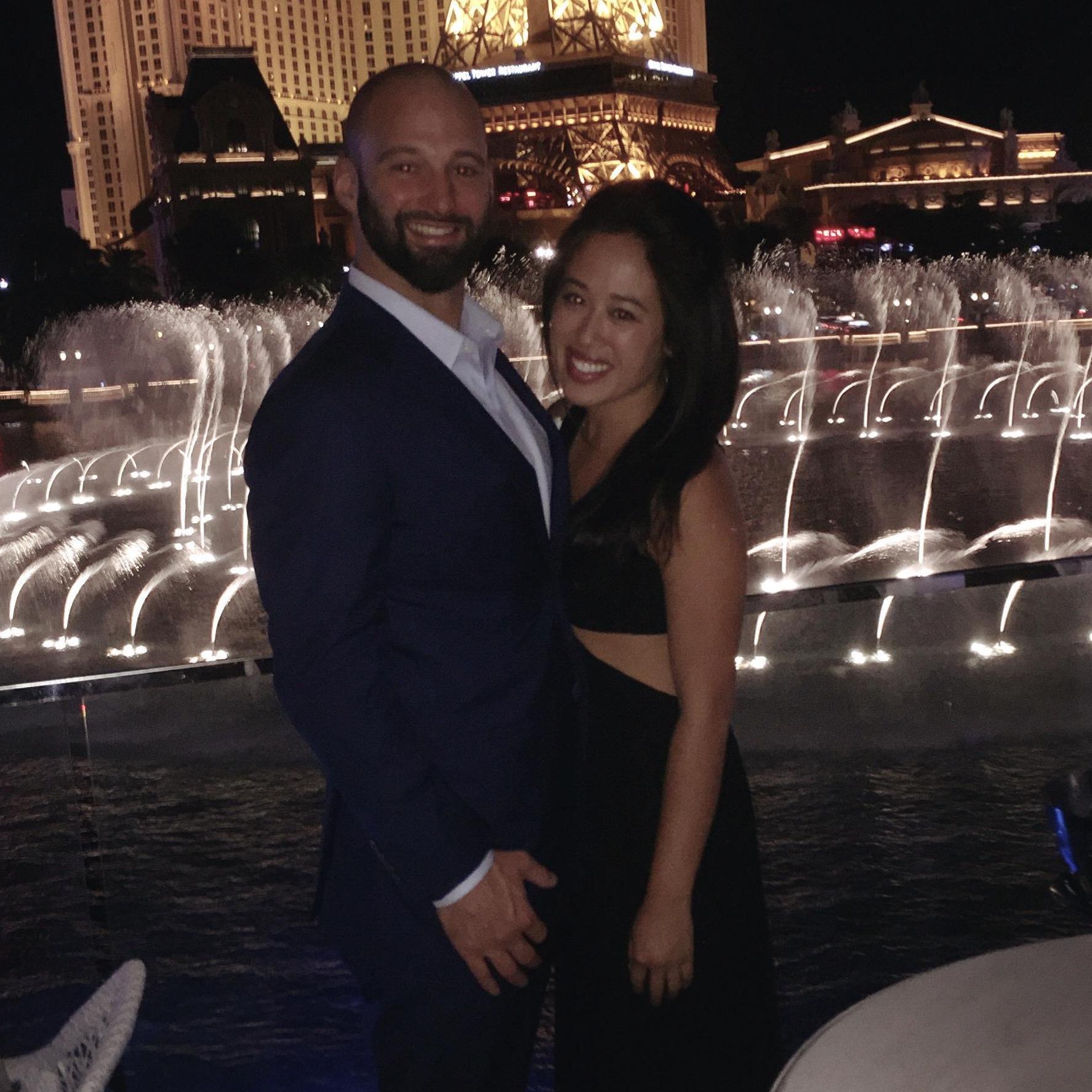 One of our first dates in Vegas!