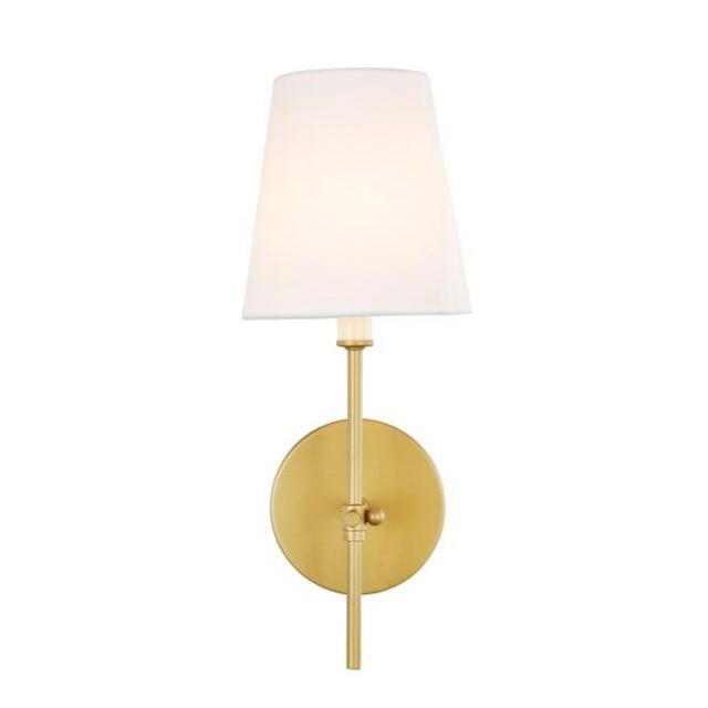 Elegant Lighting Mel 15" Wall Sconce with Linen Shade