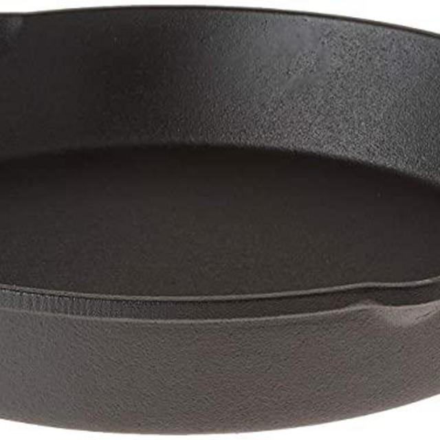 Home-Complete Pre-Seasoned Cast Iron Skillet-12 inch for Home, Camping Indoor and Outdoor Cooking, Frying, Searing and Baking, 12", Black