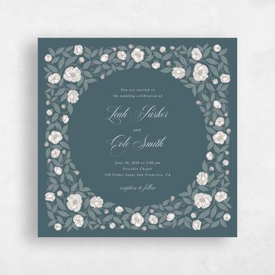 Green Wedding Invitation - Beatrice Frame