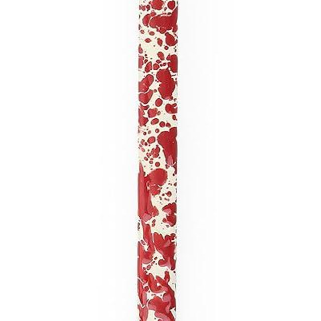 Enamelware Ladle, 12 inch, Burgundy/Cream Splatter