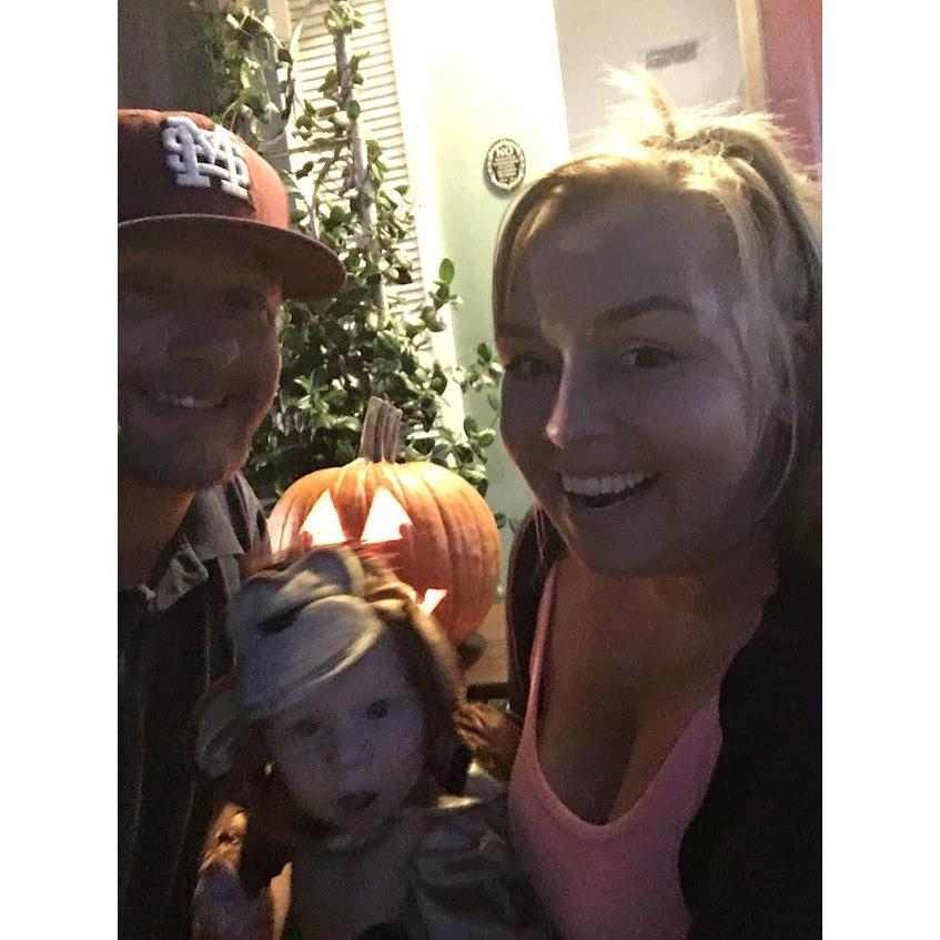 Our first Halloween as homeowners and parents with our little monkey!