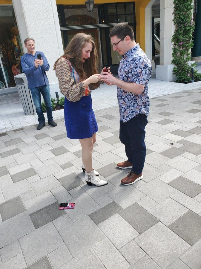 She said “yes” to the ring!