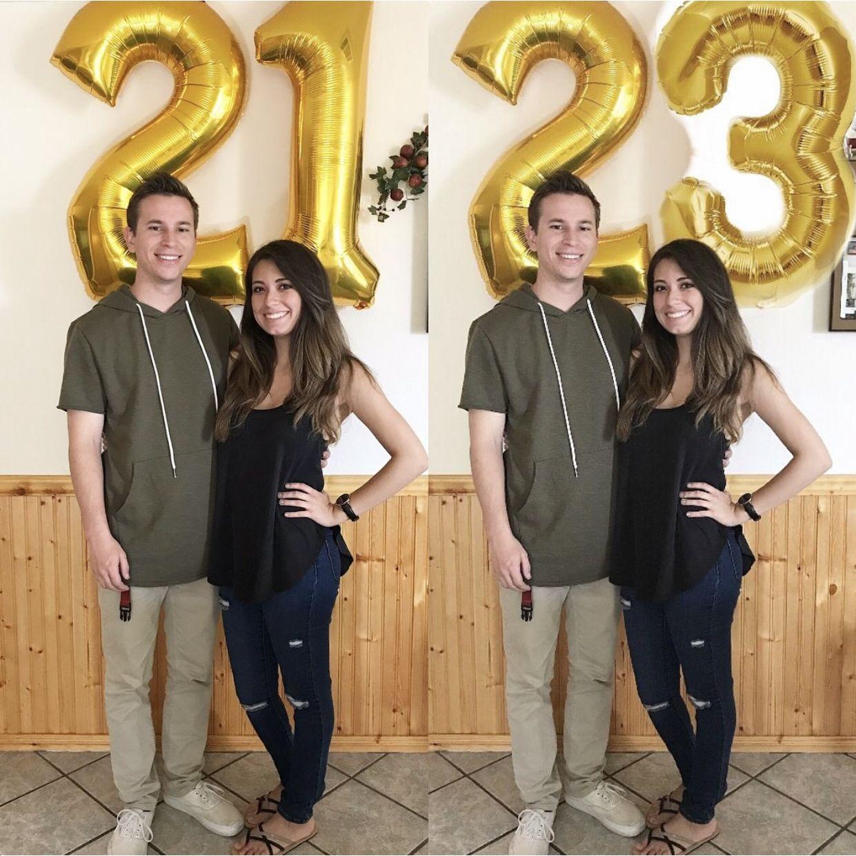 Celebrating my 21st and his 23rd birthday in 2017.

Fun fact: our birthdays are two days apart! Mine is on the 10th and his is on the 12th.