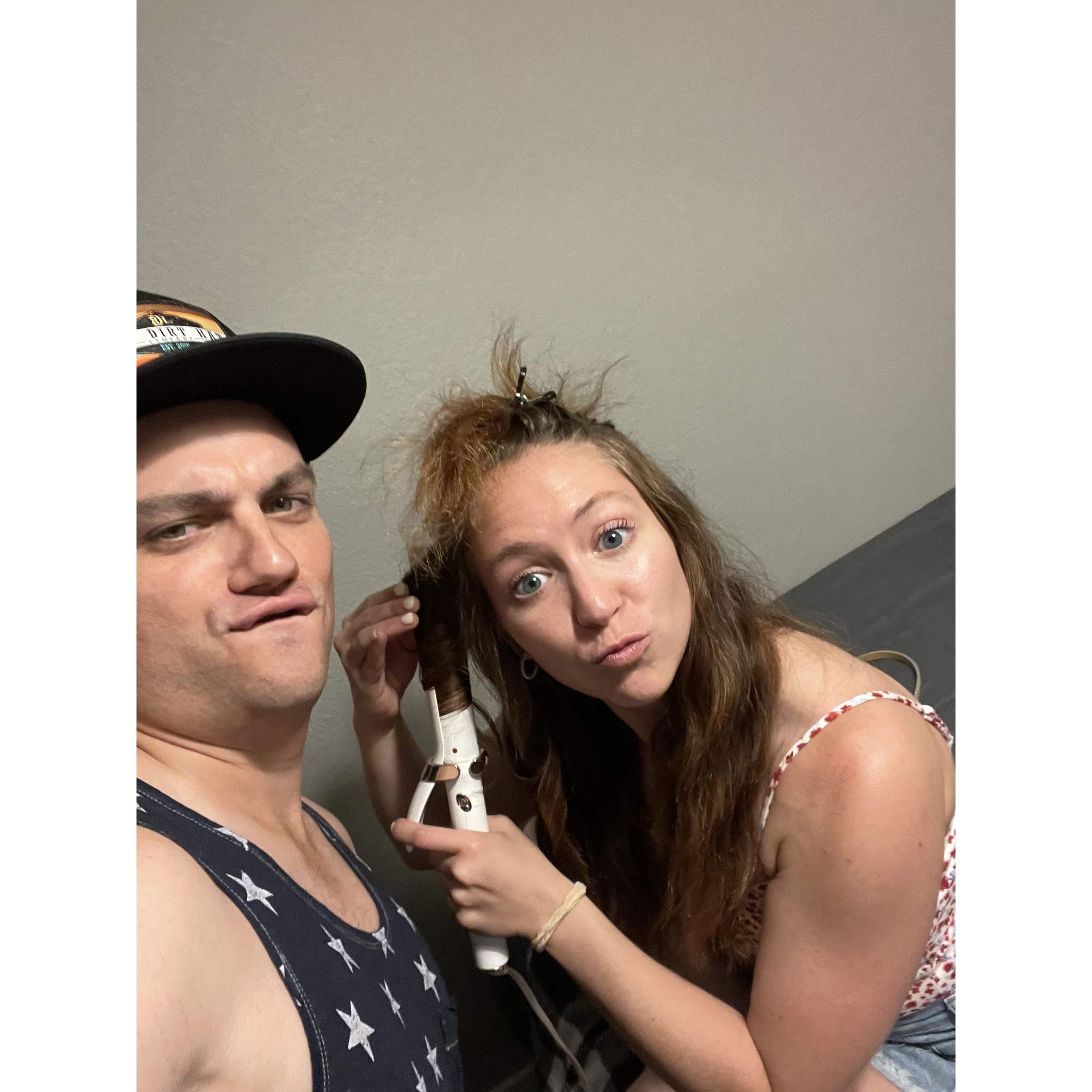 14. The morning before he popped the big Q!