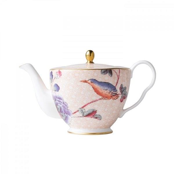 Cuckoo 12.5 oz Burnished Gold Edge Line Fine Bone China Teapot