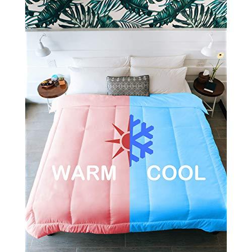 SöMN Kömforte Dual Zone Comforter for Couples – Hypoallergenic, Alternative Down His and Her Duvet Insert Keeps Everyone Comfortable – Machine Washable Two Temperature Comforter (White, King)