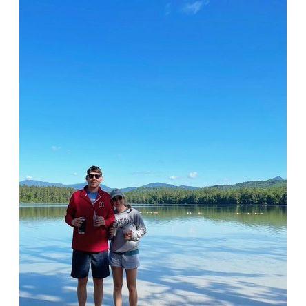 Coffee with a view while on a family camping trip!