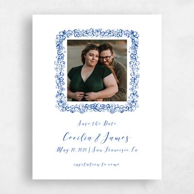 Blue Photo Wedding Save the Date - Brier Photo