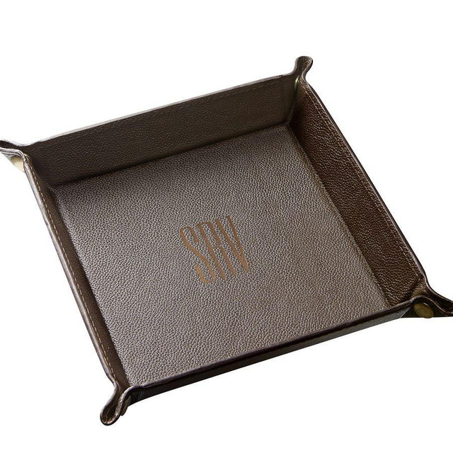 Grant Leather Catchall, Brown, Large, 9.5"