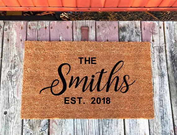 Custom Last Name Doormat - Door Mat - Custom Doormat - Personalized Doormat - Personalised Doormat - Gift for Married Couple - Custom Mat