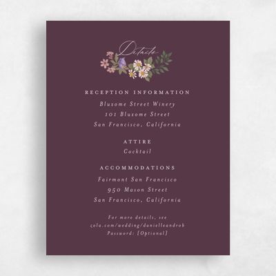 Dark Plum, Purple Wedding Enclosure - Eglamore