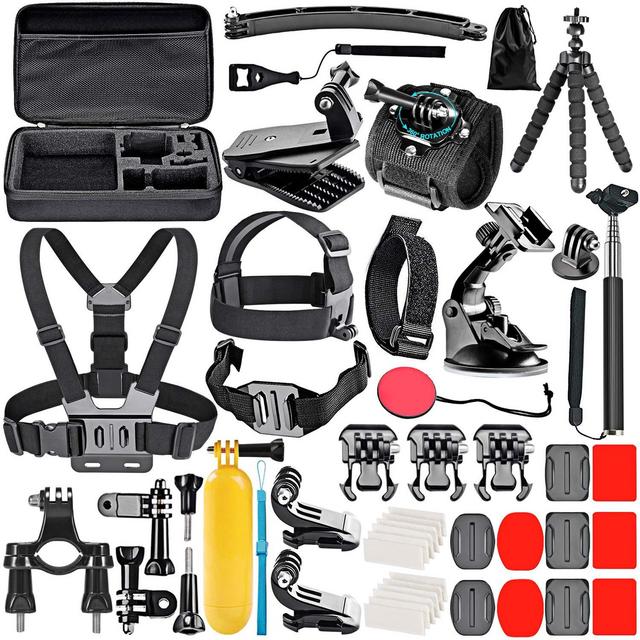 Neewer 50-In-1 Action Camera Accessory Kit, Compatible with GoPro Hero9/Hero8/Hero7, GoPro Max, GoPro Fusion, Insta360, DJI Osmo Action, AKASO, APEMAN, Campark, SJCAM