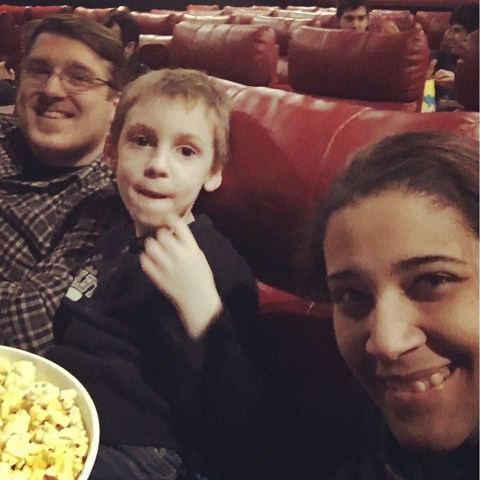 Taking Greg to see Lego Batman at the Mystic Cinema!