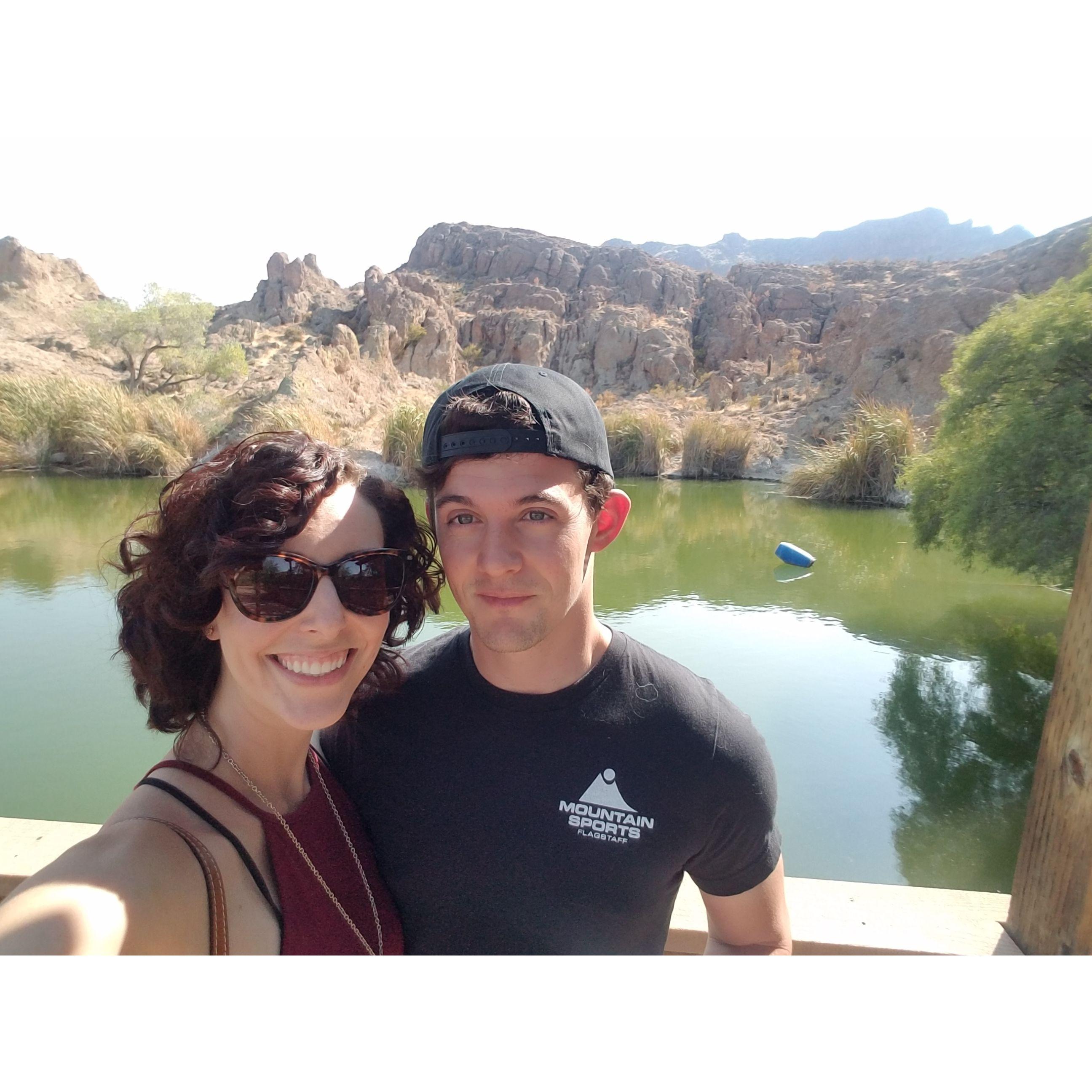 September 2020: One of our first dates and our first picture together!