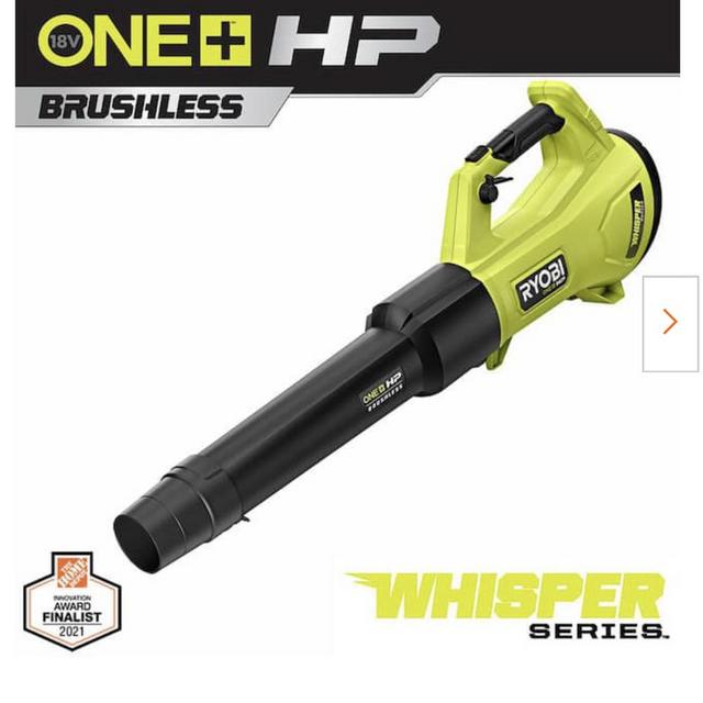 ONE+ HP 18V Brushless Whisper Series 130 MPH 450 CFM Cordless Battery Leaf Blower (Tool Only)