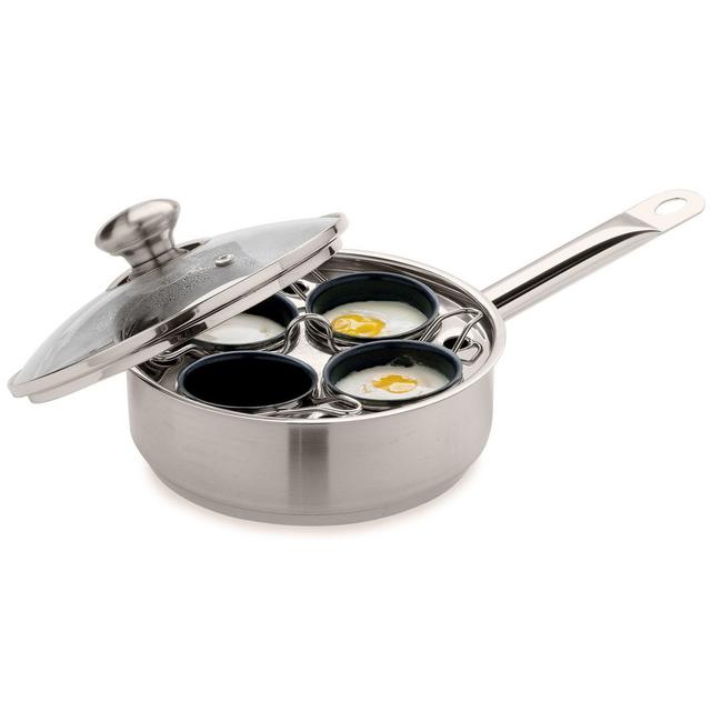 Demeyere Stainless Egg Poaching Pan, 4 cup
